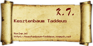 Kesztenbaum Taddeus névjegykártya